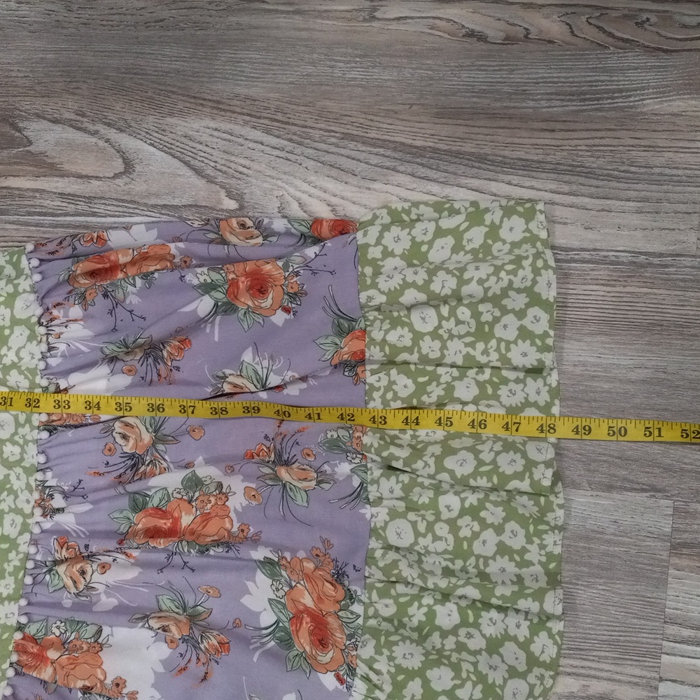 MELLODAY Two Tone Floral Print Women's Empire Waist Midi Dress Size S - Picture 11 of 15